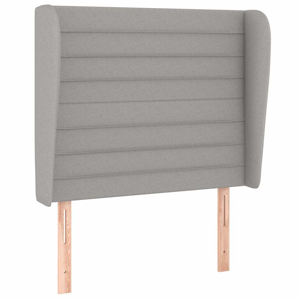 Vidaxl hoofdbord met randen 83x23x118 128 cm stof lichtgrijs