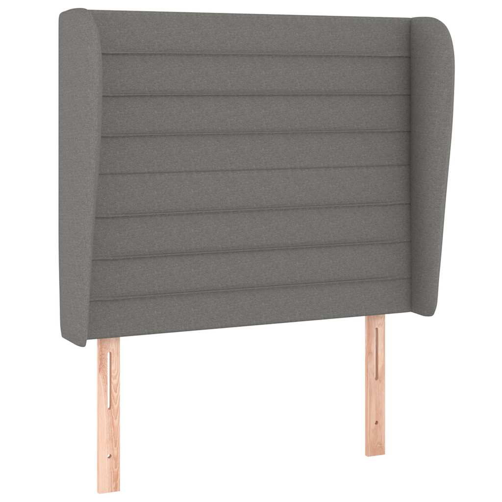 Vidaxl hoofdbord met randen 83x23x118 128 cm stof donkergrijs