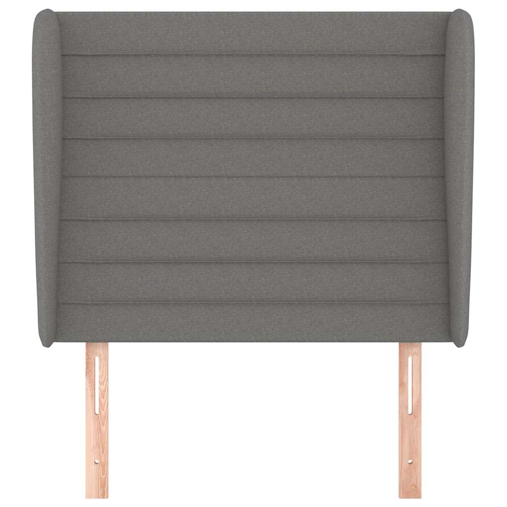 Vidaxl hoofdbord met randen 83x23x118 128 cm stof donkergrijs