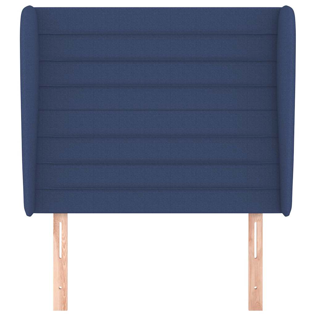 Vidaxl hoofdbord met randen 83x23x118 128 cm stof blauw