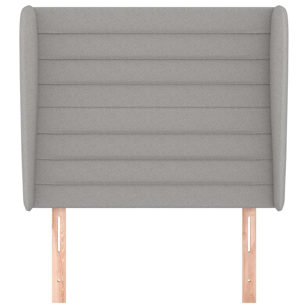 Vidaxl hoofdbord met randen 93x23x118 128 cm stof lichtgrijs