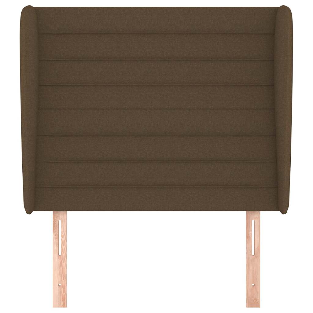 Vidaxl hoofdbord met randen 93x23x118 128 cm stof donkerbruin