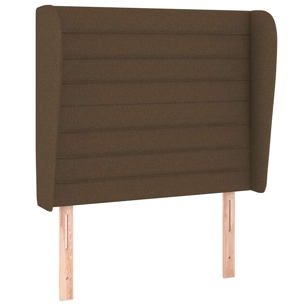 Vidaxl hoofdbord met randen 103x23x118 128 cm stof donkerbruin