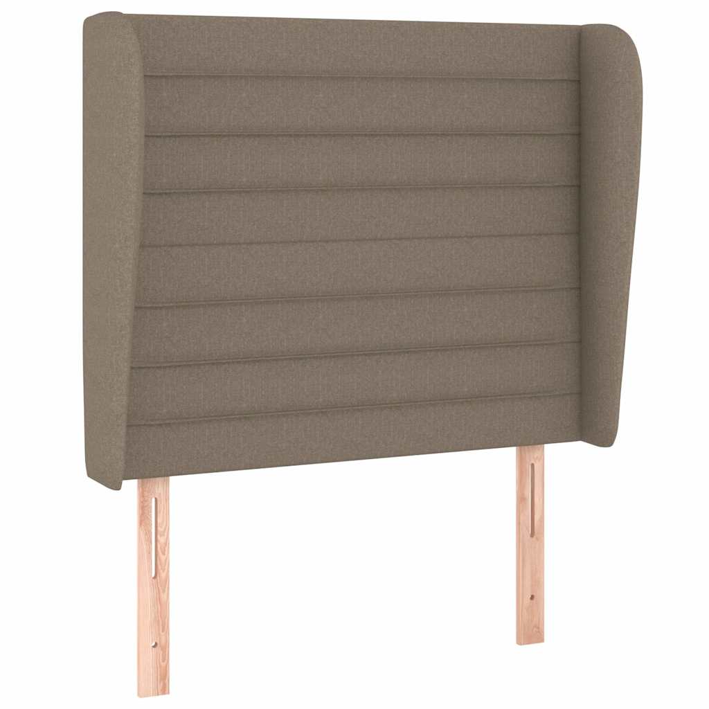 Vidaxl hoofdbord met randen 103x23x118 128 cm stof taupe