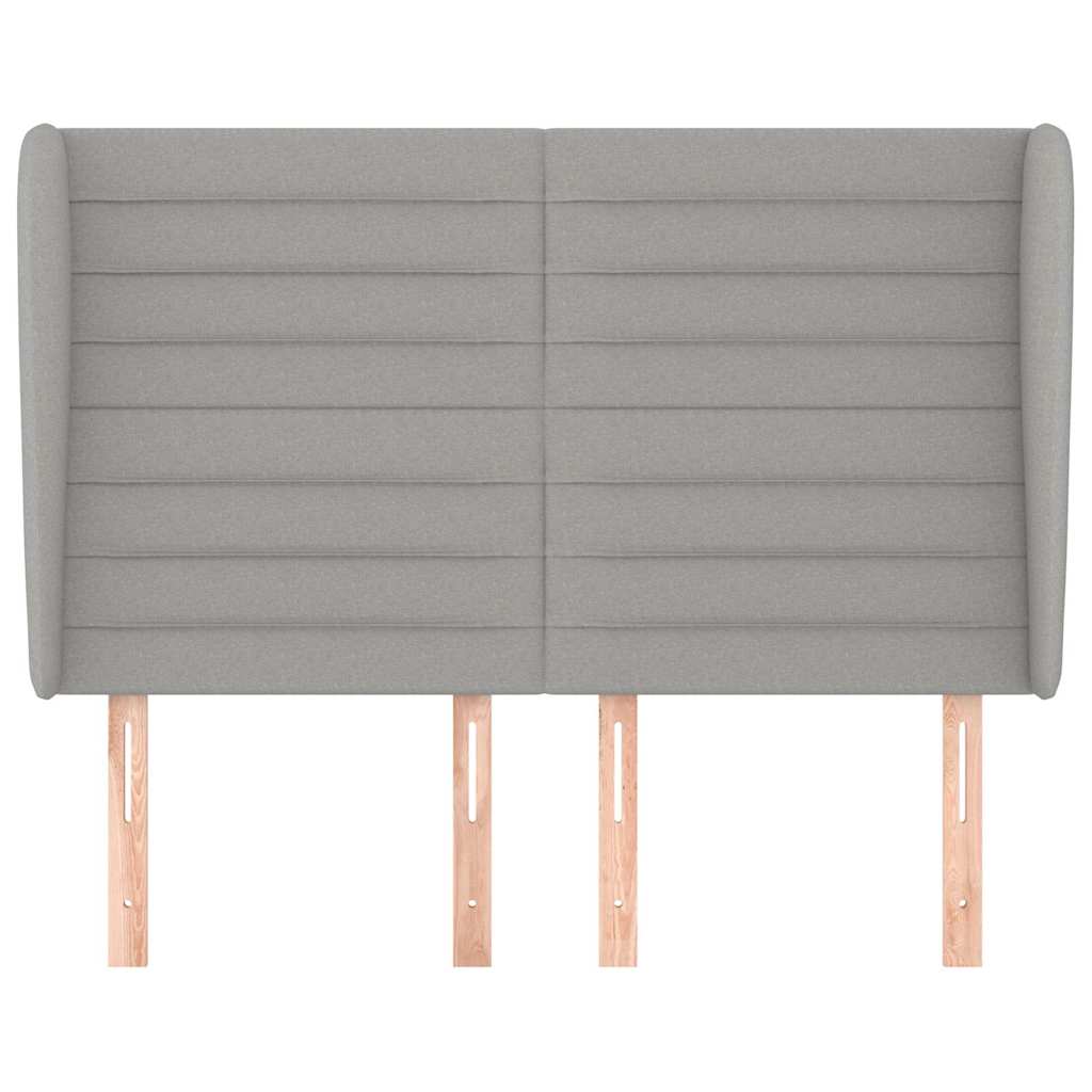 Vidaxl hoofdbord met randen 147x23x118 128 cm stof lichtgrijs