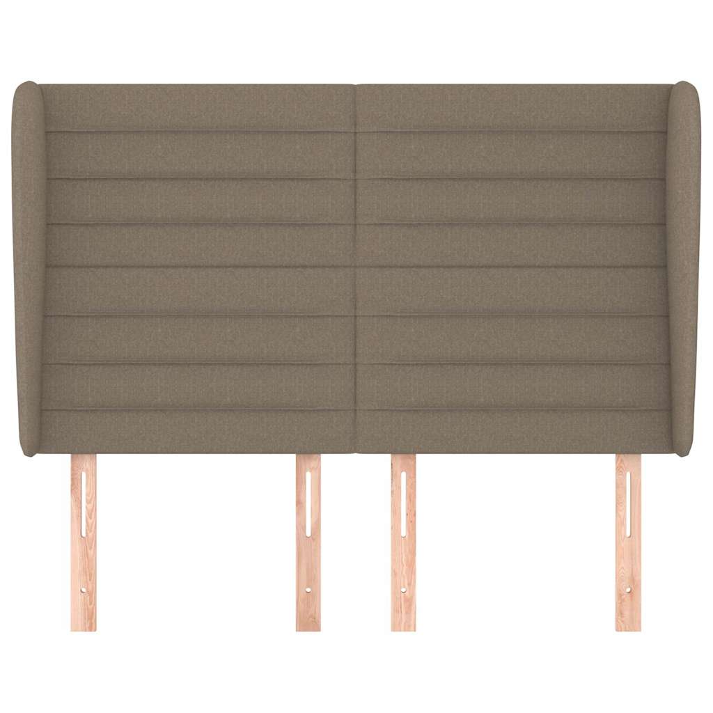 Vidaxl hoofdbord met randen 147x23x118 128 cm stof taupe