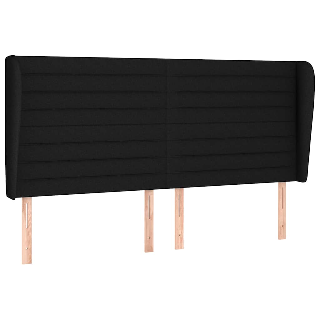 Vidaxl hoofdbord met randen 163x23x118 128 cm stof zwart