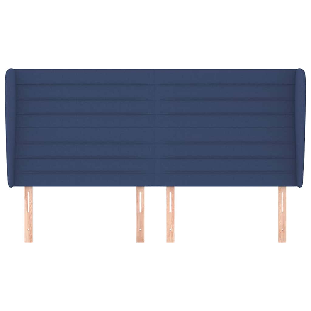 Vidaxl hoofdbord met randen 203x23x118 128 cm stof blauw