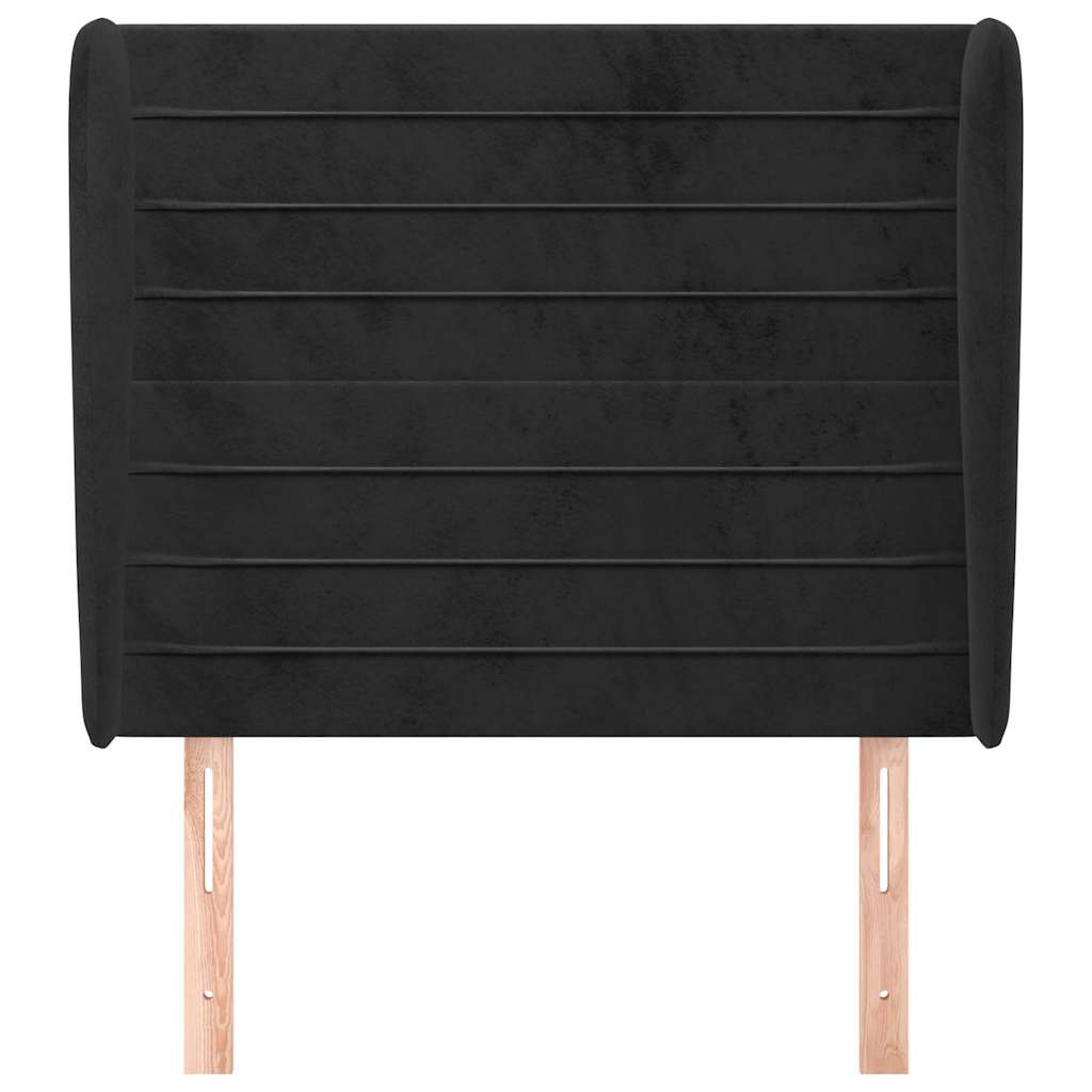 Vidaxl hoofdbord met randen 93x23x118 128 cm fluweel zwart