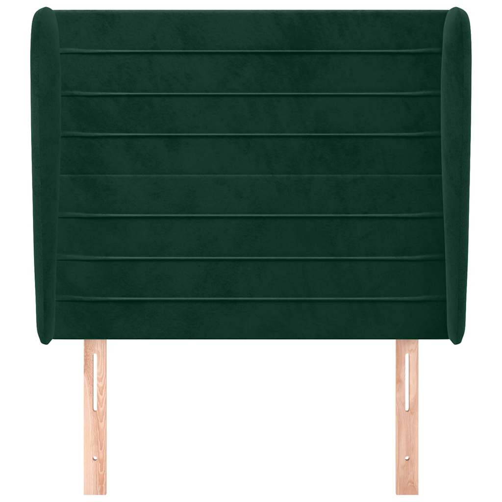 Vidaxl hoofdbord met randen 93x23x118 128 cm fluweel donkergroen