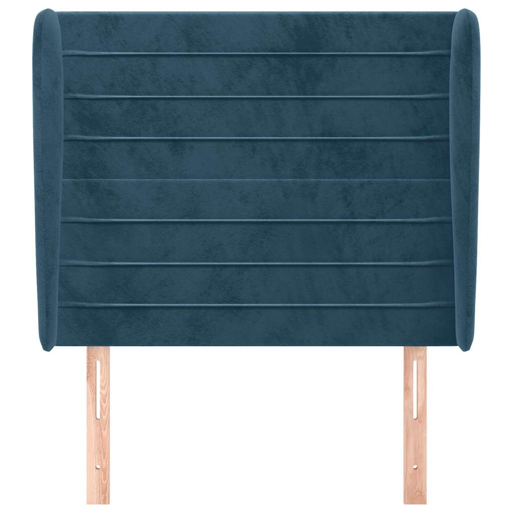 Vidaxl hoofdbord met randen 93x23x118 128 cm fluweel donkerblauw