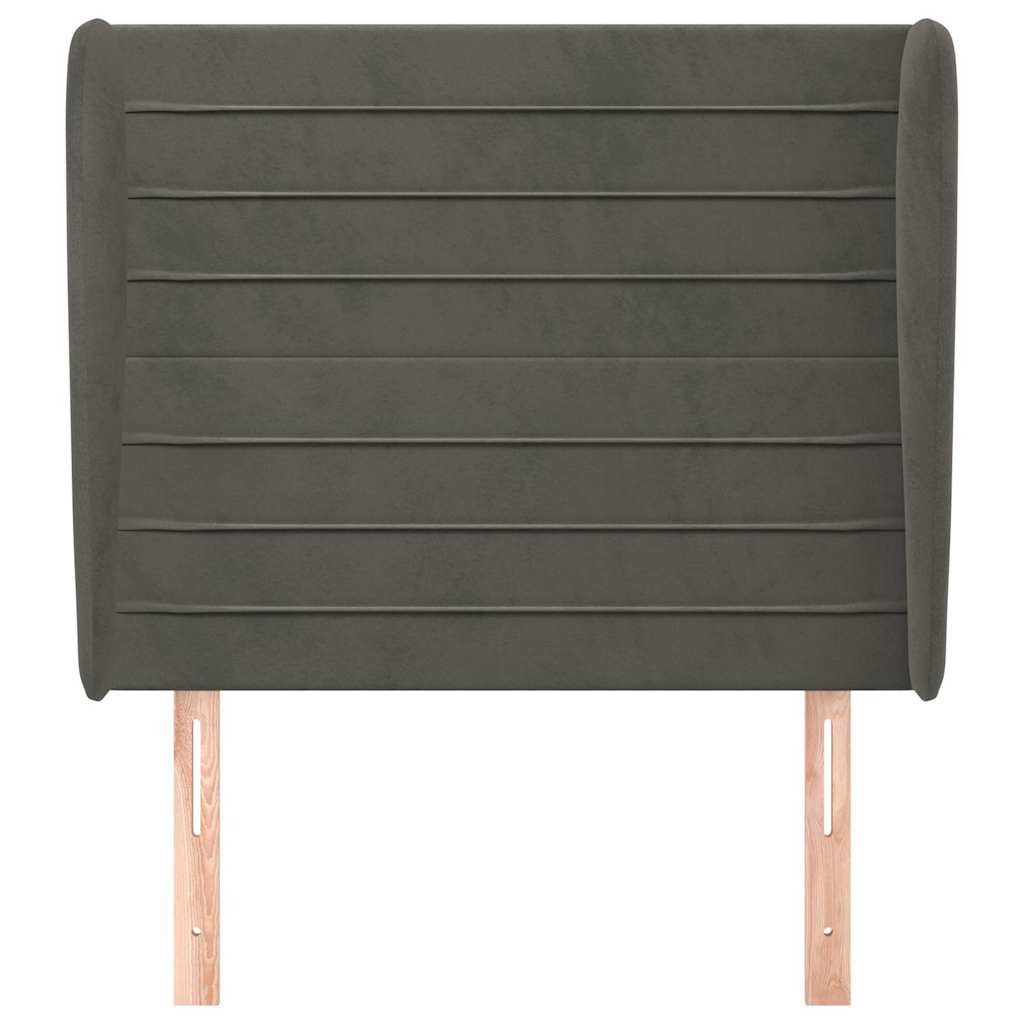 Vidaxl hoofdbord met randen 103x23x118 128 cm fluweel donkergrijs