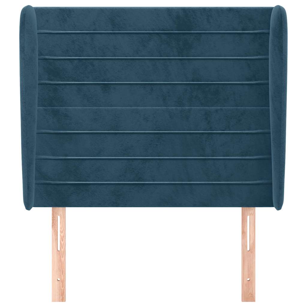 Vidaxl hoofdbord met randen 103x23x118 128 cm fluweel donkerblauw