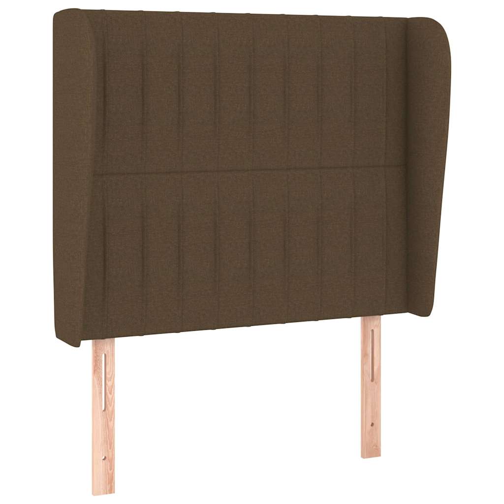 Vidaxl hoofdbord met randen 83x23x118 128 cm stof donkerbruin