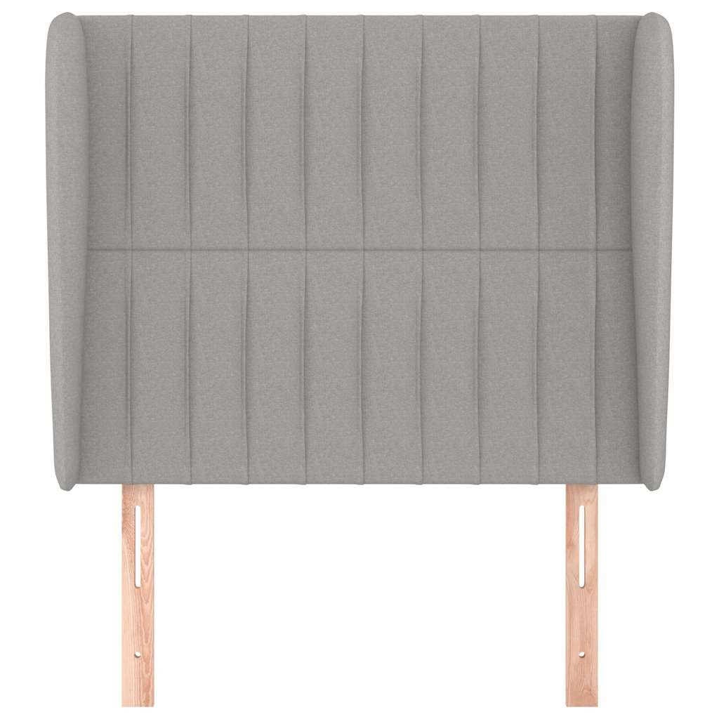 Vidaxl hoofdbord met randen 93x23x118 128 cm stof lichtgrijs