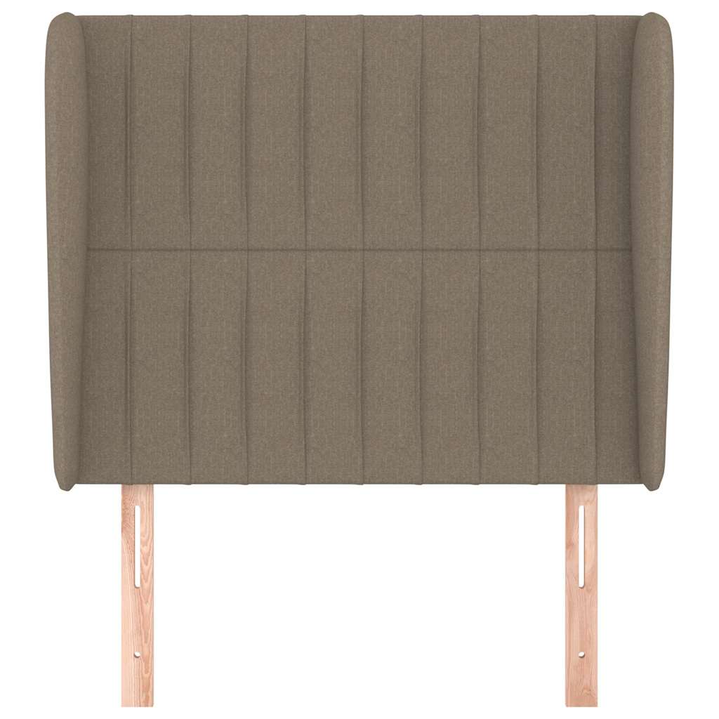 Vidaxl hoofdbord met randen 103x23x118 128 cm stof taupe