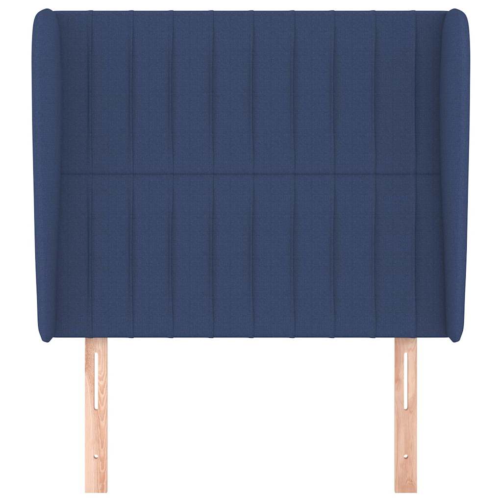 Vidaxl hoofdbord met randen 103x23x118 128 cm stof blauw
