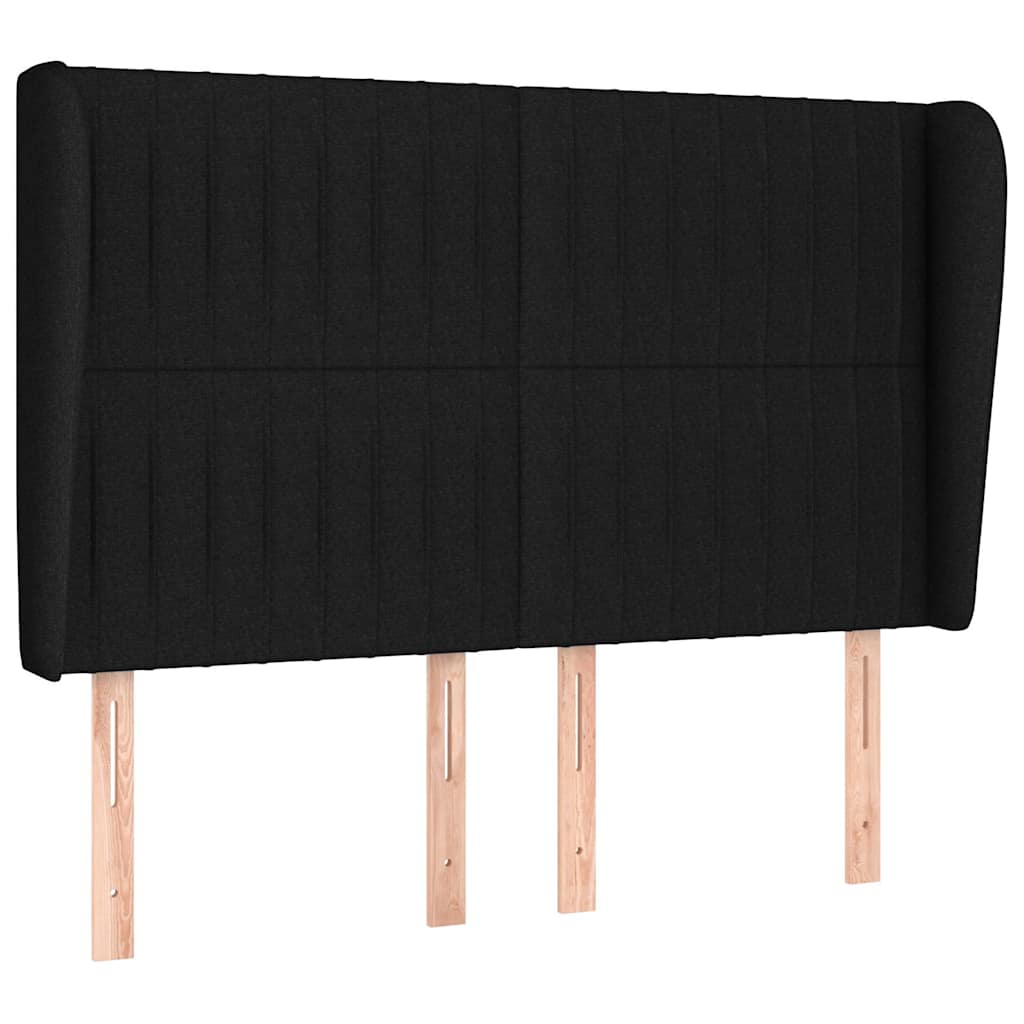 Vidaxl hoofdbord met randen 147x23x118 128 cm stof zwart