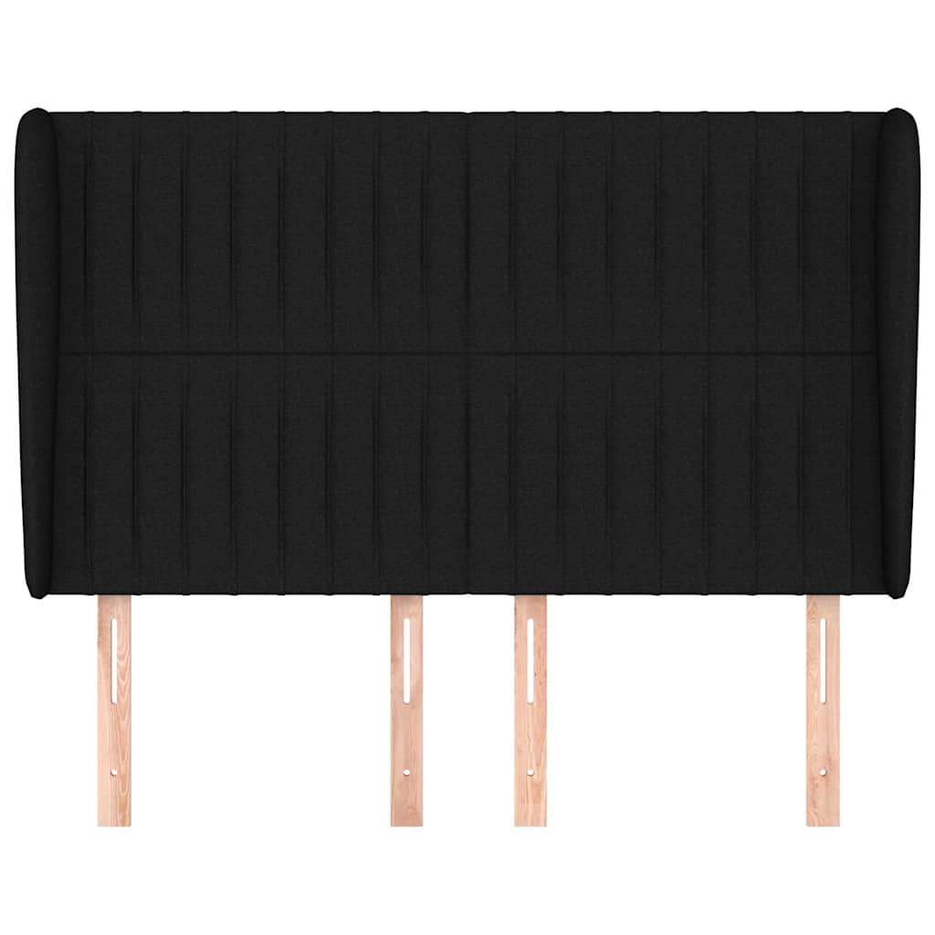 Vidaxl hoofdbord met randen 147x23x118 128 cm stof zwart