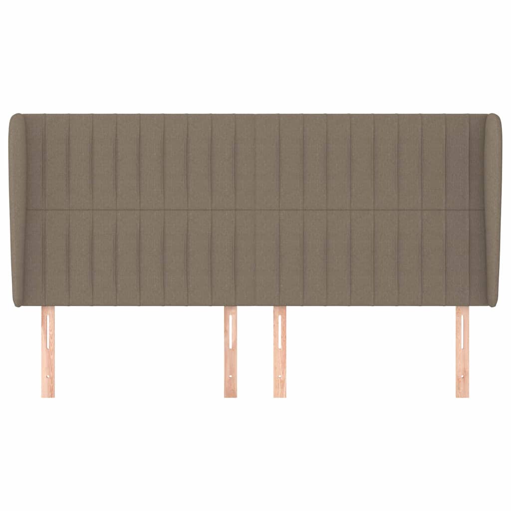 Vidaxl hoofdbord met randen 163x23x118 128 cm stof taupe