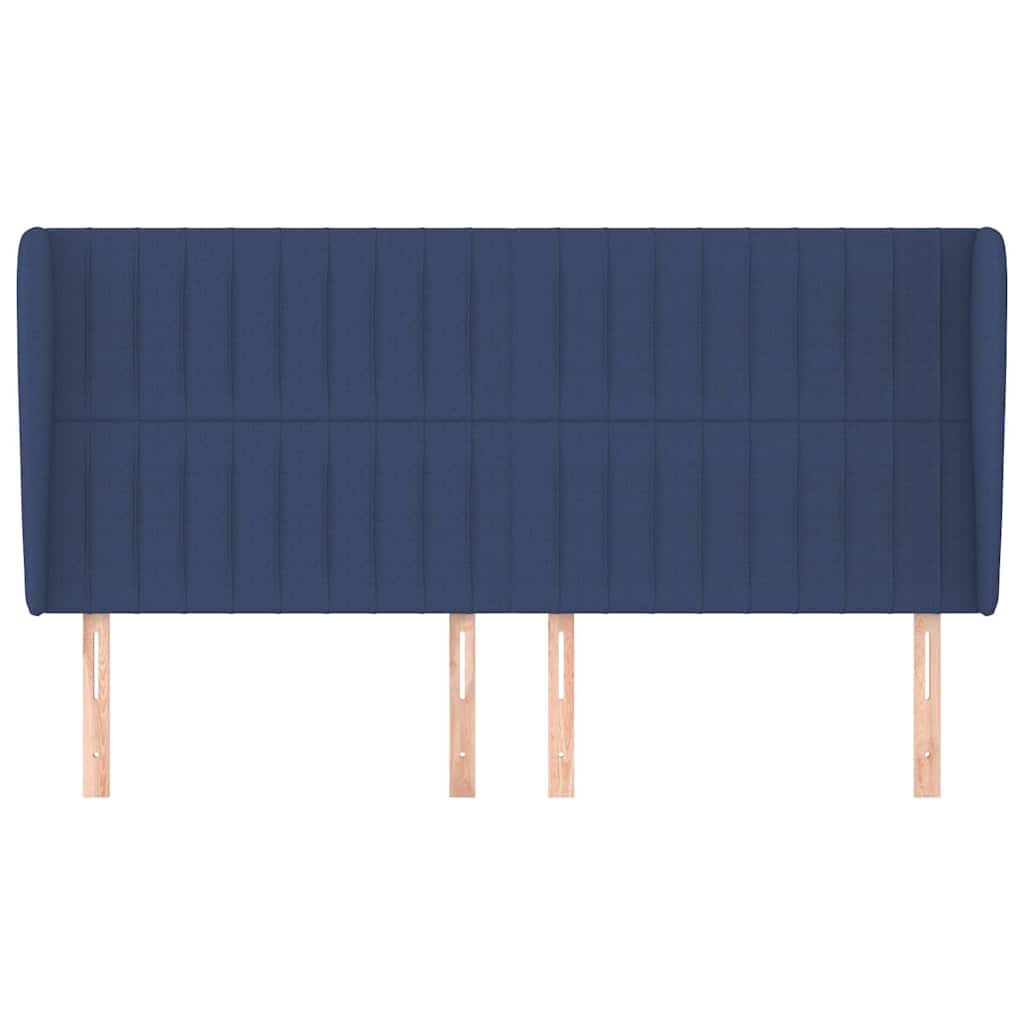 Vidaxl hoofdbord met randen 163x23x118 128 cm stof blauw