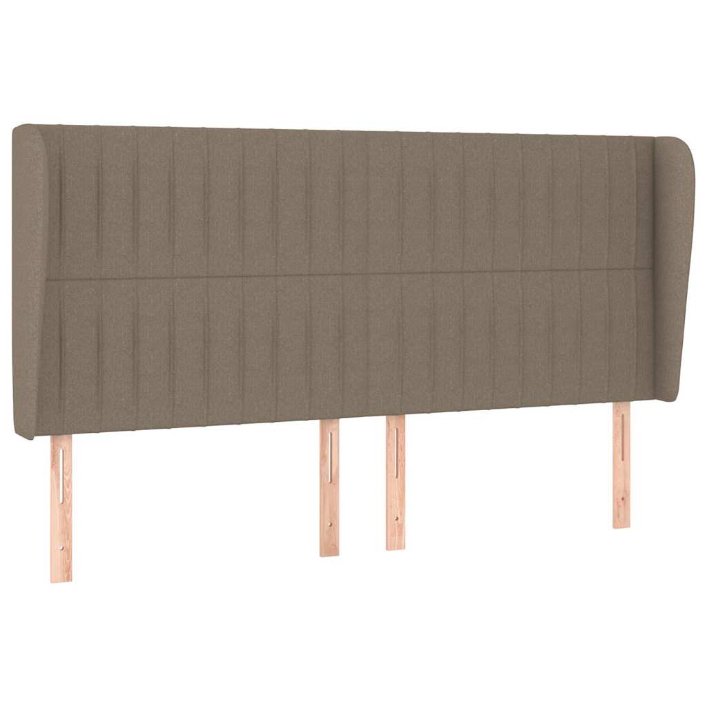 Vidaxl hoofdbord met randen 203x23x118 128 cm stof taupe