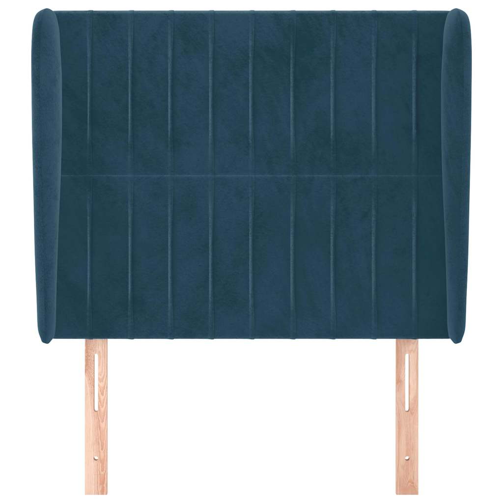 Vidaxl hoofdbord met randen 93x23x118 128 cm fluweel donkerblauw