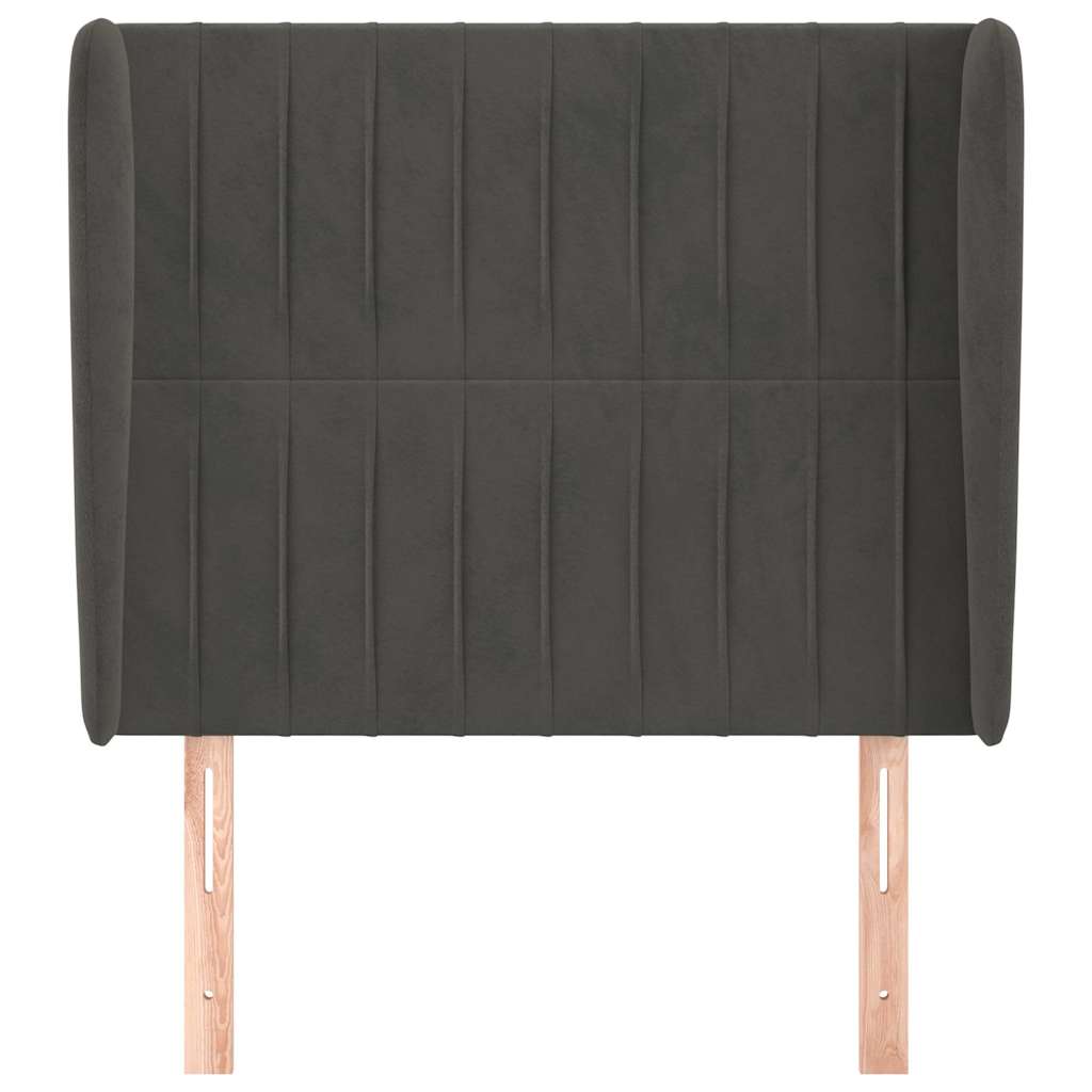 Vidaxl hoofdbord met randen 103x23x118 128 cm fluweel donkergrijs