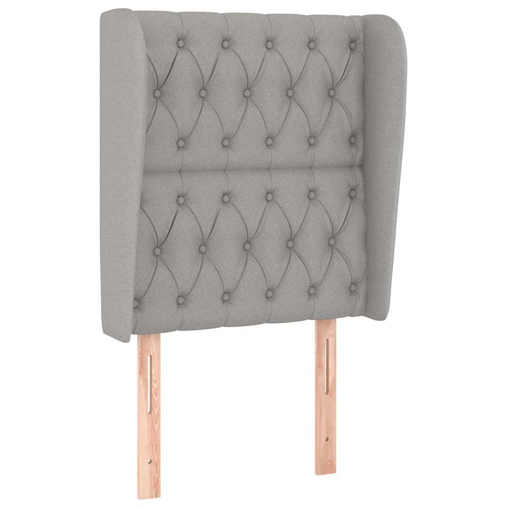Vidaxl hoofdbord met randen 83x23x118 128 cm stof lichtgrijs