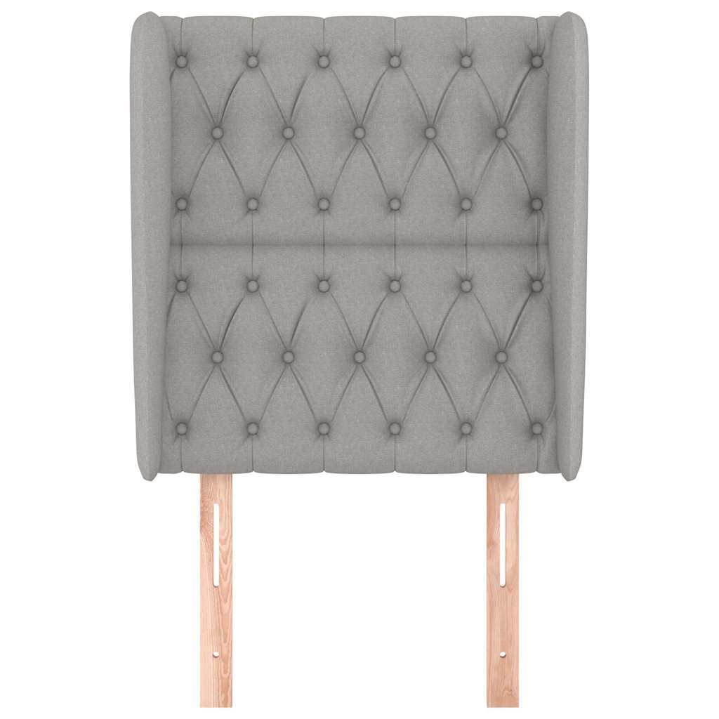 Vidaxl hoofdbord met randen 83x23x118 128 cm stof lichtgrijs
