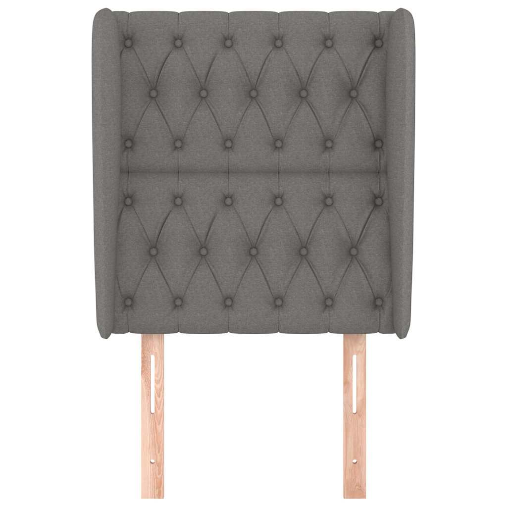 Vidaxl hoofdbord met randen 83x23x118 128 cm stof donkergrijs