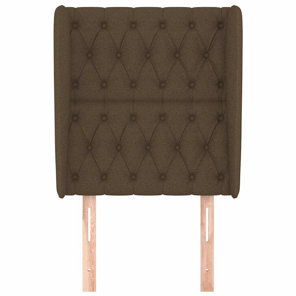 Vidaxl hoofdbord met randen 83x23x118 128 cm stof donkerbruin