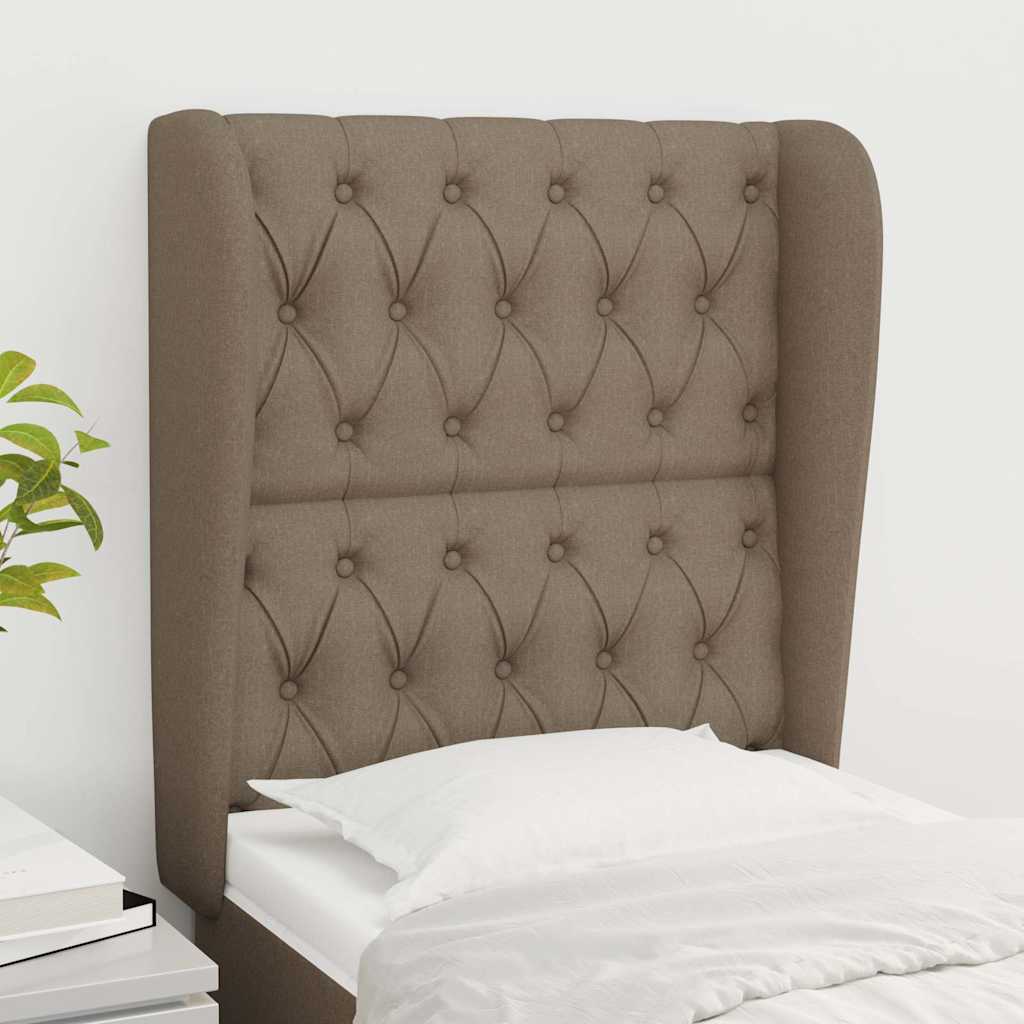 Vidaxl hoofdbord met randen 83x23x118 128 cm stof taupe