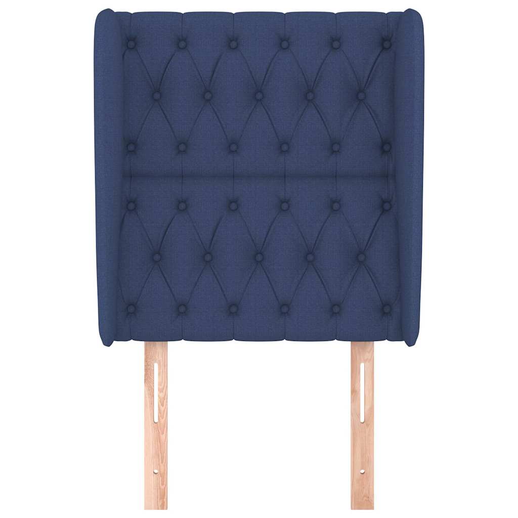 Vidaxl hoofdbord met randen 83x23x118 128 cm stof blauw