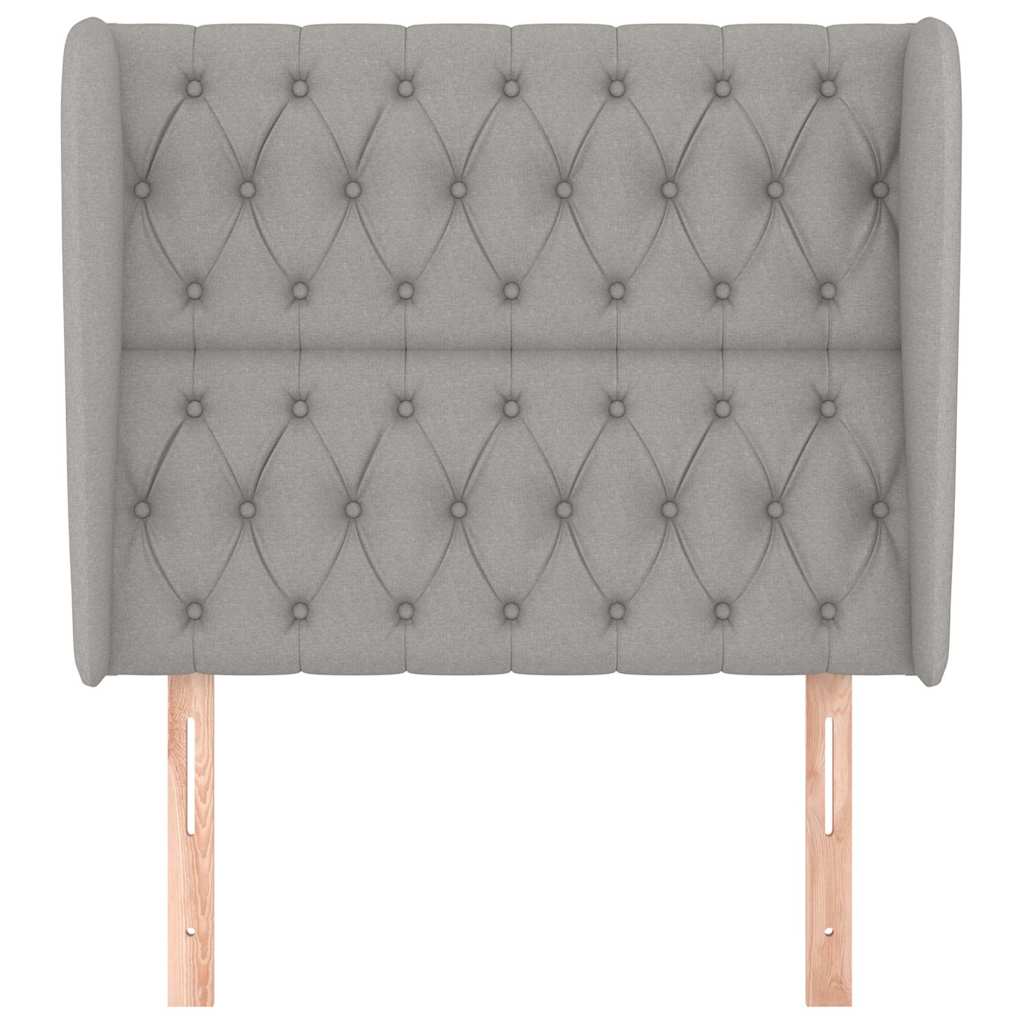 Vidaxl hoofdbord met randen 93x23x118 128 cm stof lichtgrijs