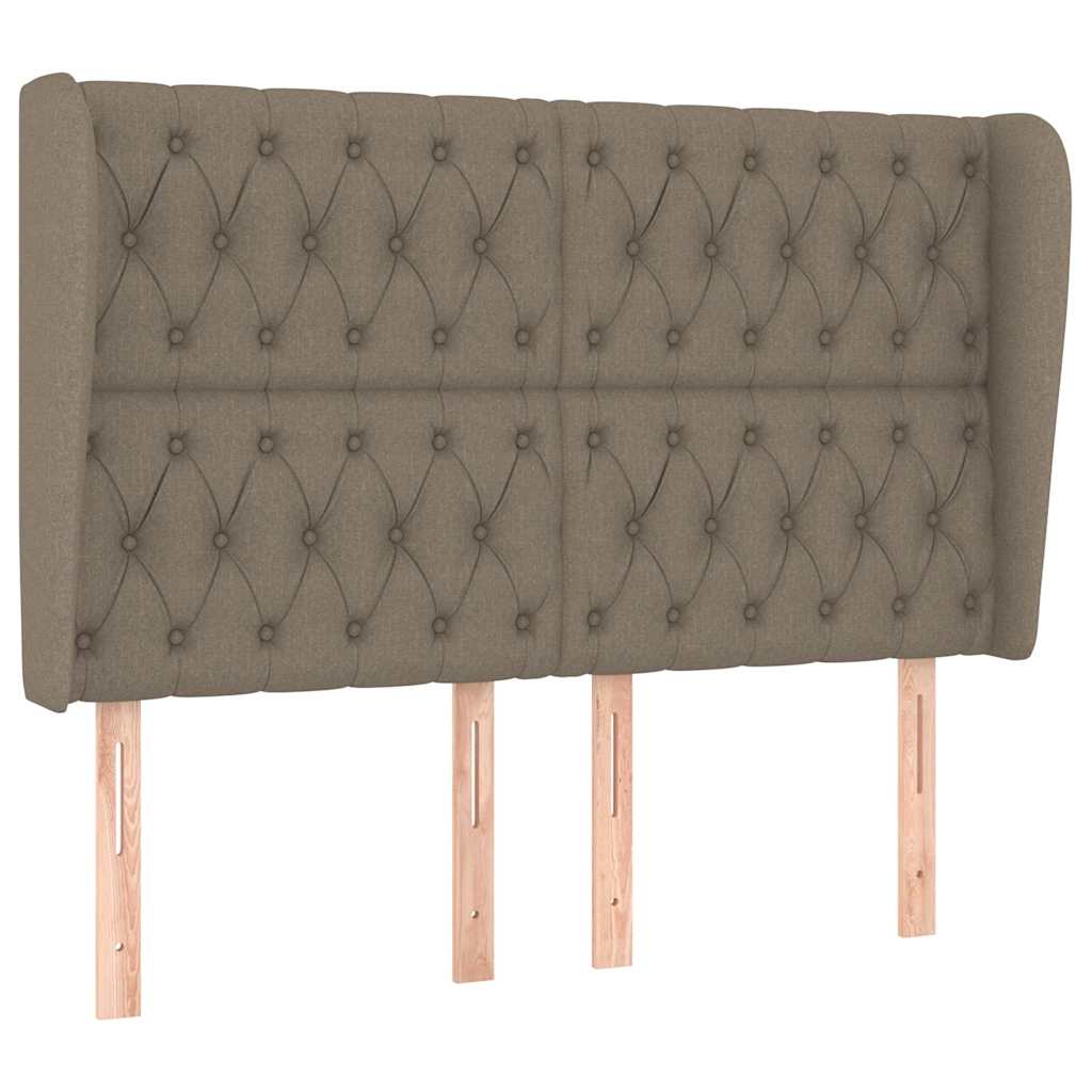 Vidaxl hoofdbord met randen 147x23x118 128 cm stof taupe