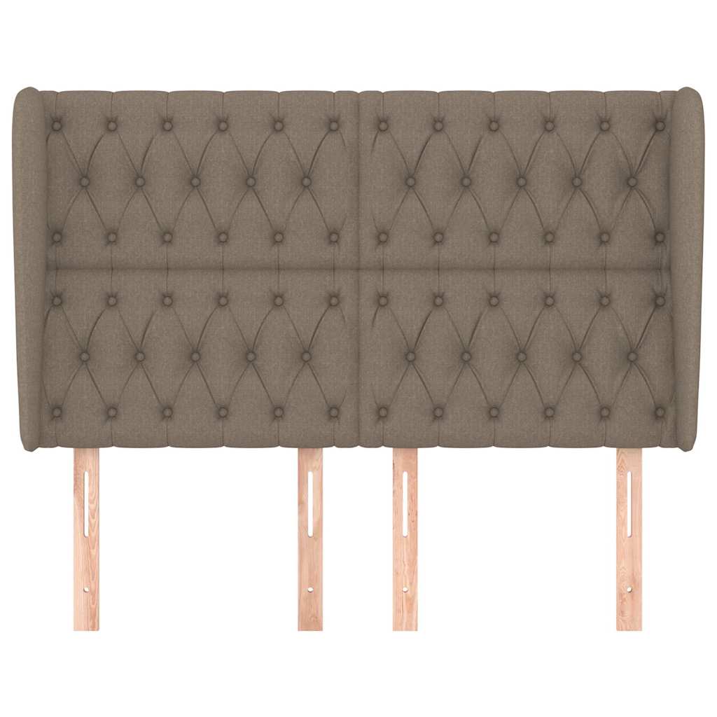 Vidaxl hoofdbord met randen 147x23x118 128 cm stof taupe