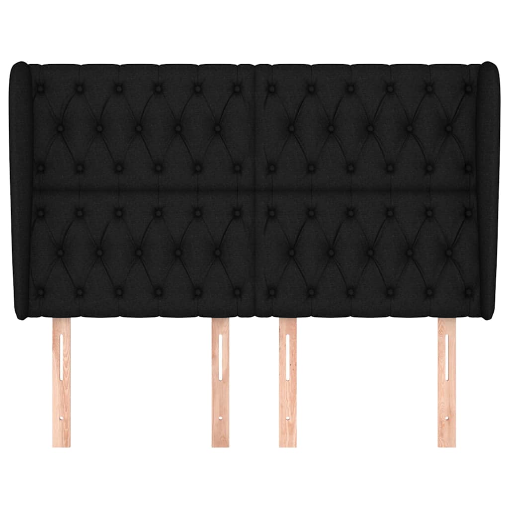 Vidaxl hoofdbord met randen 163x23x118 128 cm stof zwart