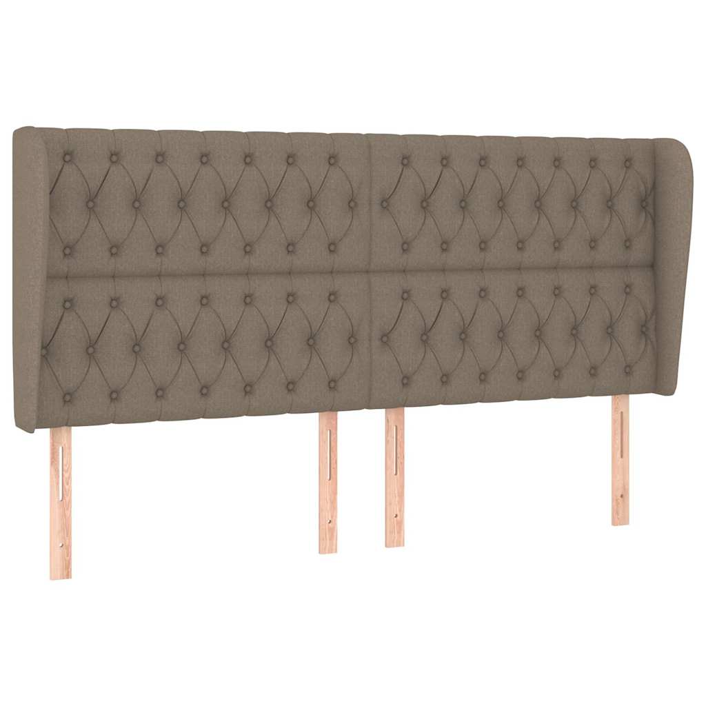 Vidaxl hoofdbord met randen 183x23x118 128 cm stof taupe