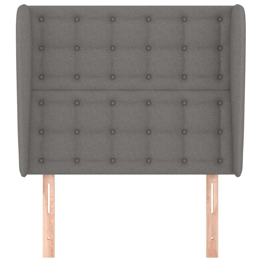 Vidaxl hoofdbord met randen 83x23x118 128 cm stof donkergrijs