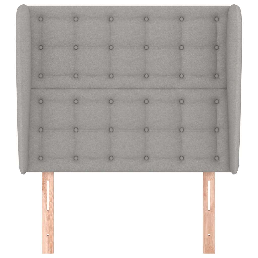 Vidaxl hoofdbord met randen 93x23x118 128 cm stof lichtgrijs