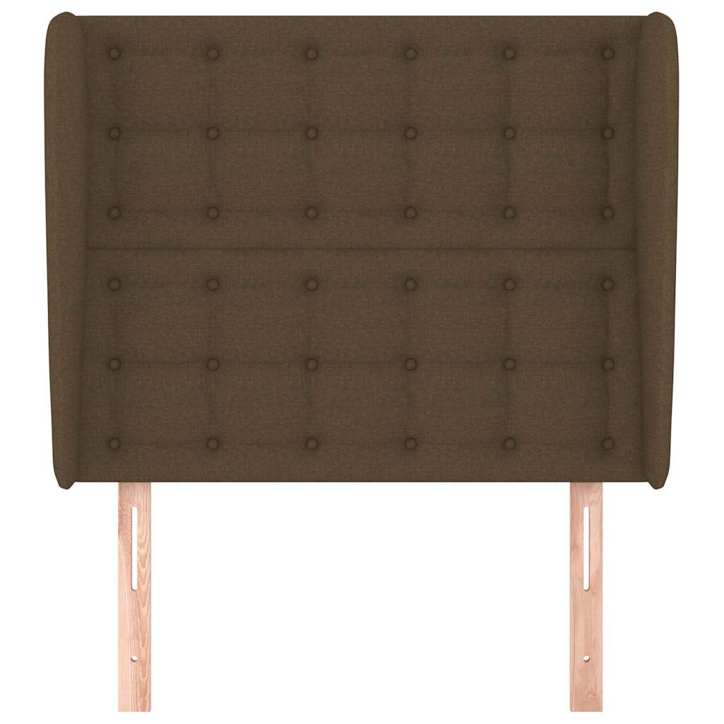 Vidaxl hoofdbord met randen 93x23x118 128 cm stof donkerbruin