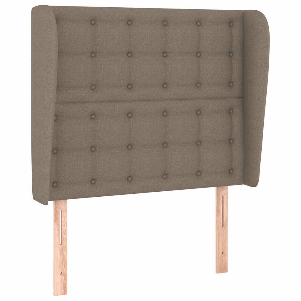 Vidaxl hoofdbord met randen 93x23x118 128 cm stof taupe