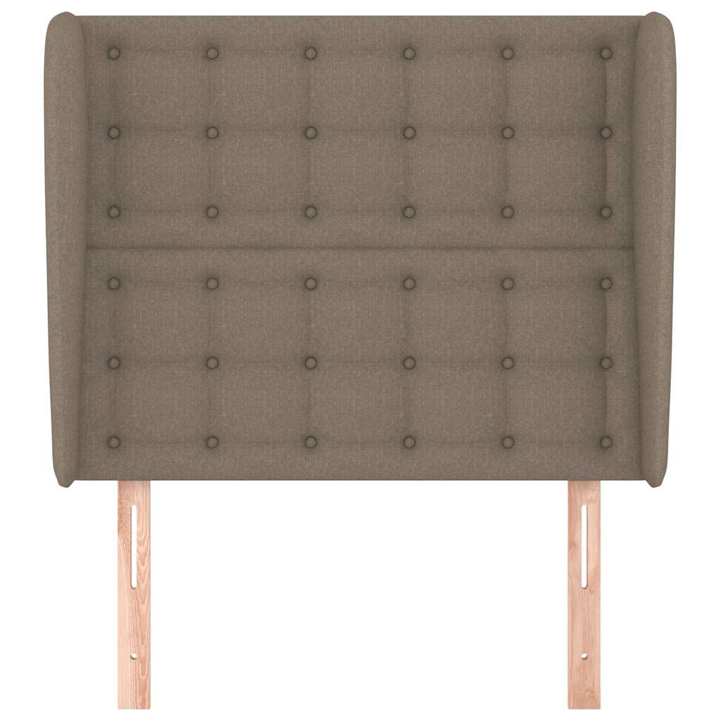 Vidaxl hoofdbord met randen 93x23x118 128 cm stof taupe
