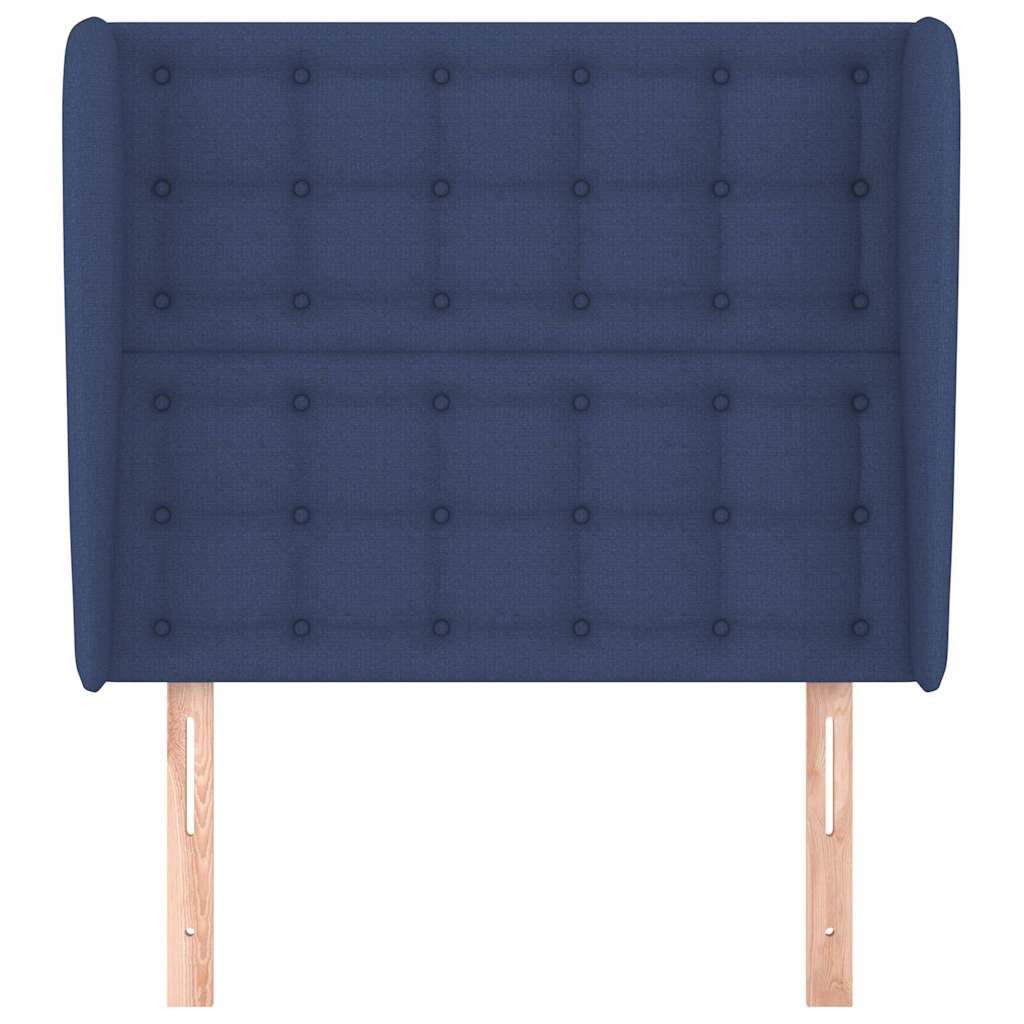 Vidaxl hoofdbord met randen 103x23x118 128 cm stof blauw