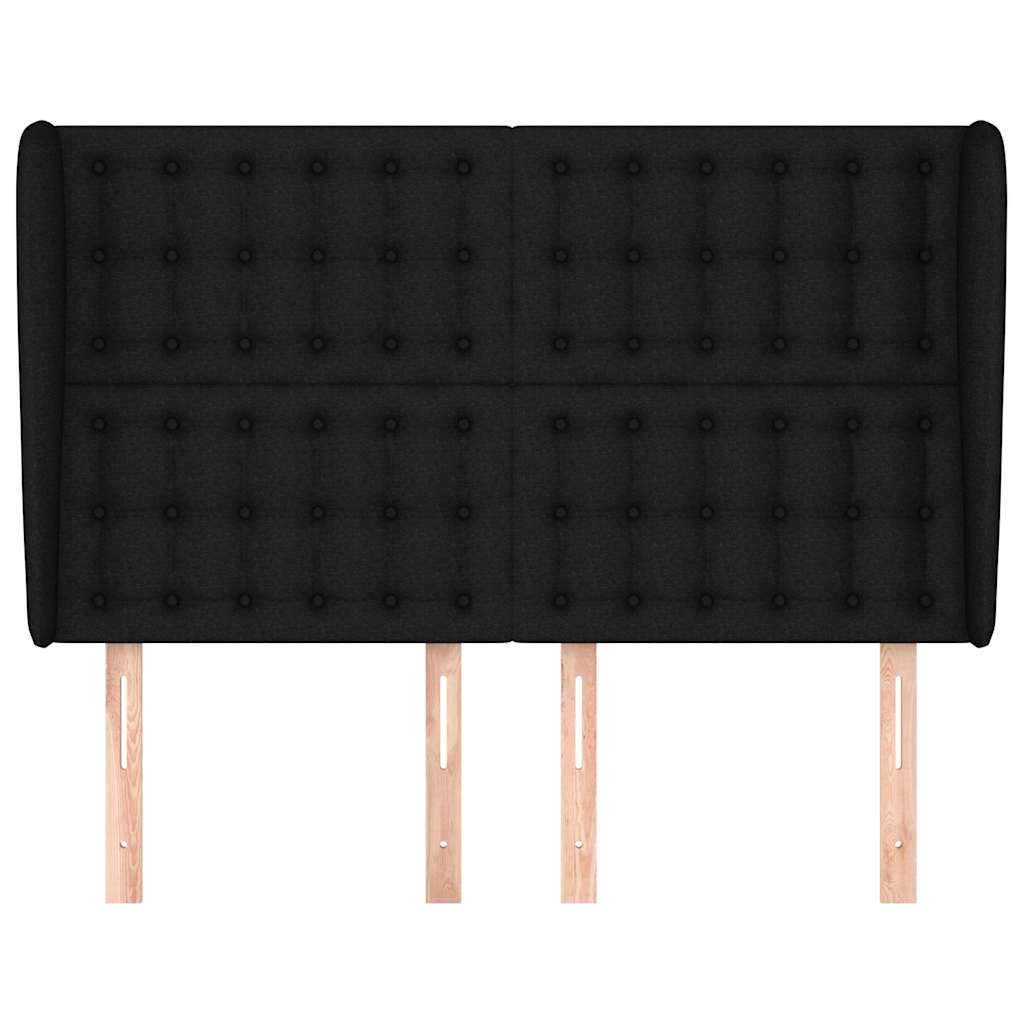 Vidaxl hoofdbord met randen 147x23x118 128 cm stof zwart