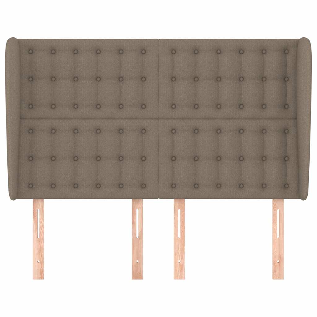 Vidaxl hoofdbord met randen 147x23x118 128 cm stof taupe