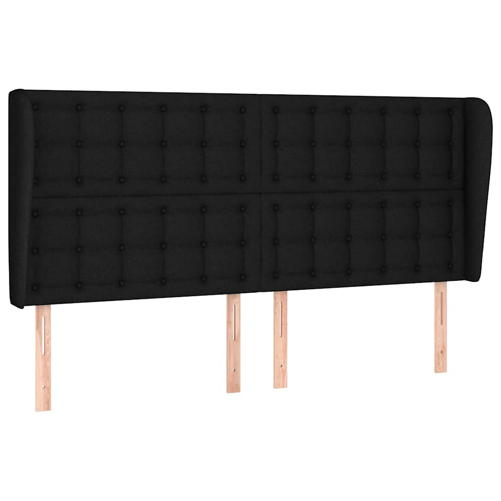 Vidaxl hoofdbord met randen 163x23x118 128 cm stof zwart