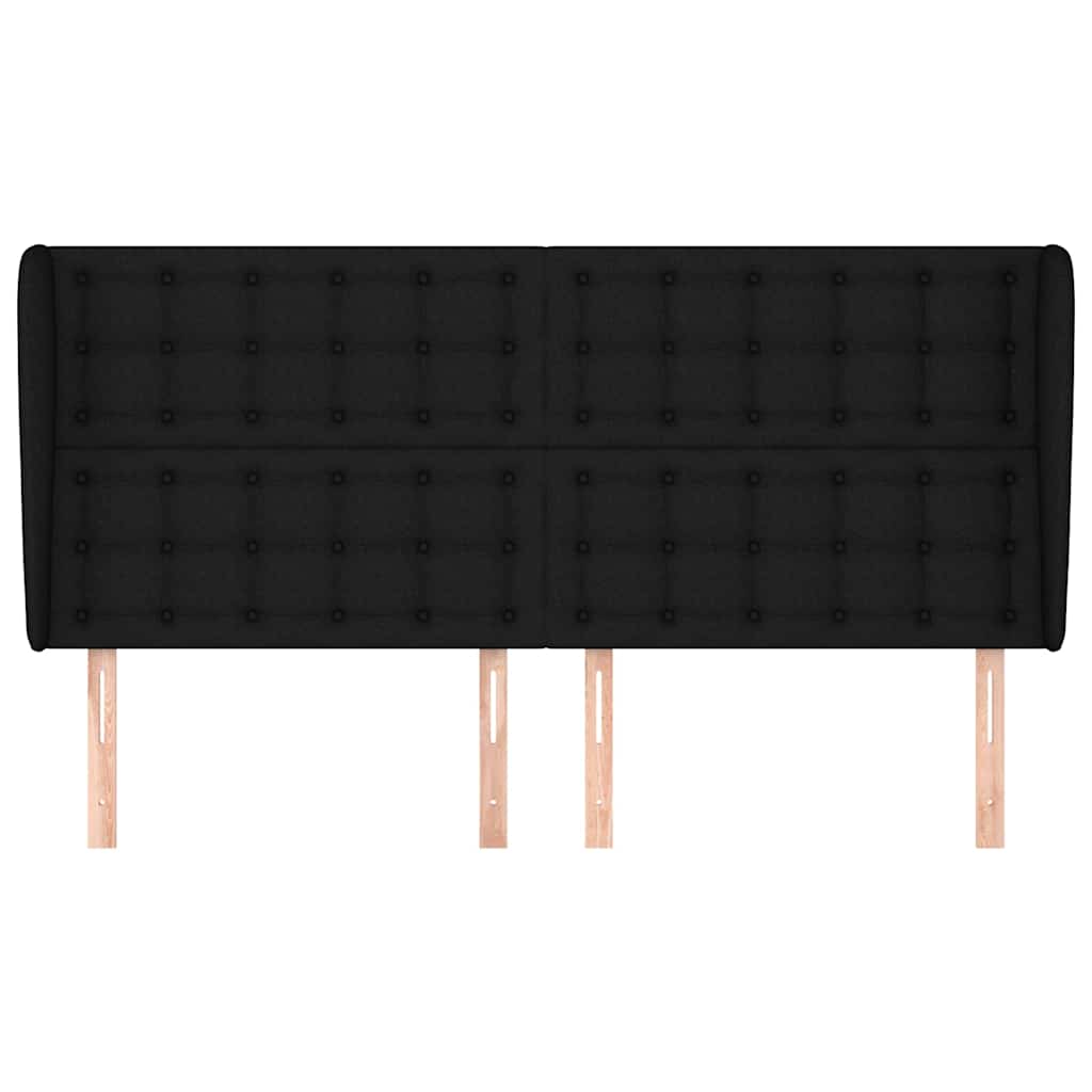 Vidaxl hoofdbord met randen 163x23x118 128 cm stof zwart