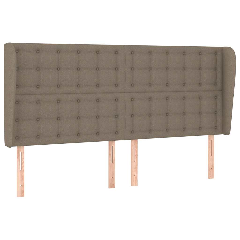 Vidaxl hoofdbord met randen 183x23x118 128 cm stof taupe